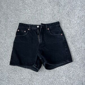 Zara high rise black shorts